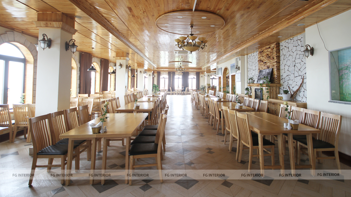 Không gian rộng rãi thoáng đãng tại nhà hàng Bốn mùa - khu nghỉ dưỡng cao nguyên Sapa