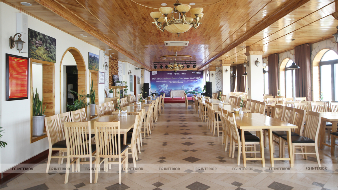 Không gian rộng rãi thoáng đãng tại nhà hàng Bốn mùa - khu nghỉ dưỡng cao nguyên Sapa