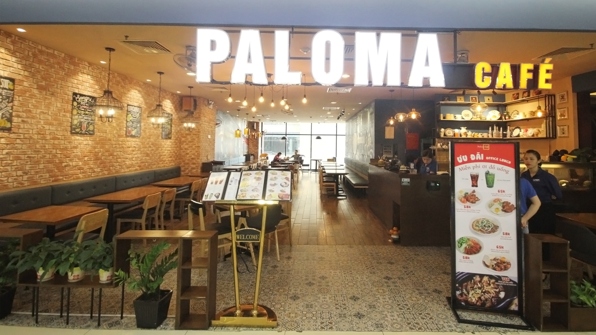 Nhà hàng Paloma Vincom Bà Triệu thay màu áo mới sang trọng