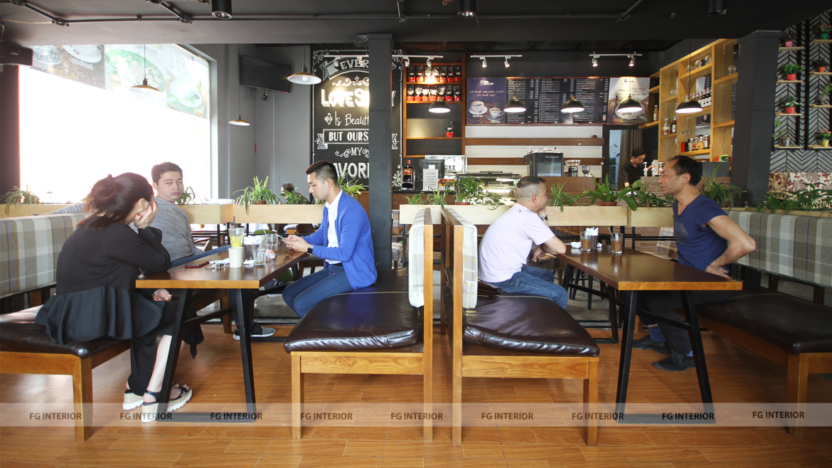 Phong cách thiết kế nội thất hiện đại Á Đông tại The cafein 17T11 Nguyễn Thị Định